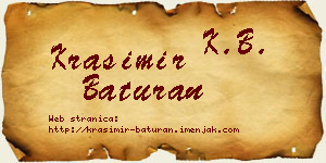 Krasimir Baturan vizit kartica